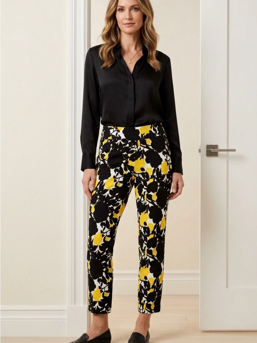 Estelle and Finn signature Pull-On Ankle Pant Sz 4  Designer Slimming Preppy USA